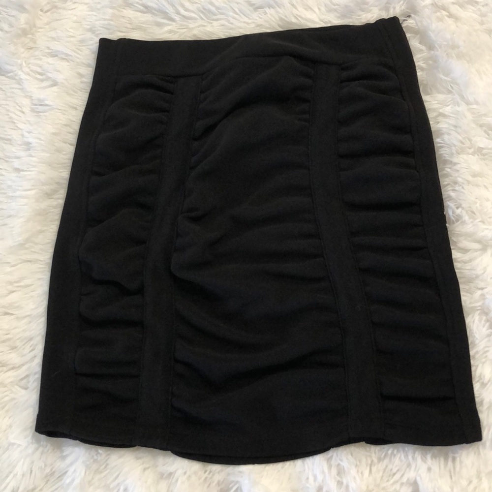 Black mini skirt